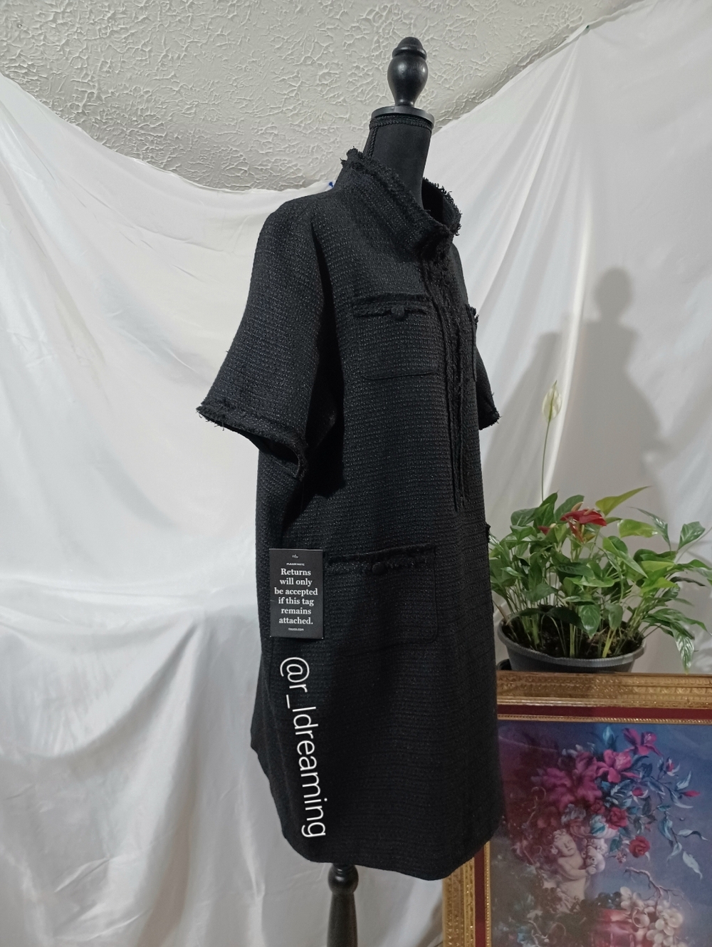 NWT Pomander Place Black Tweed Ophelia Dress Size XXL - Picture 3 of 11